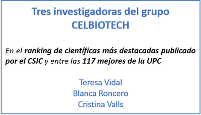 Las 3 investigadoras han sido incluidas en la segunda edición del ranking de científicas más destacadas (CSIC)